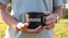 Load image into Gallery viewer, "Classic Red-G" Matte Black Campfire Mug - 15oz