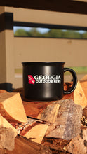 Load image into Gallery viewer, "Classic Red-G" Matte Black Campfire Mug - 15oz