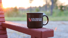 Load image into Gallery viewer, "Classic Red-G" Matte Black Campfire Mug - 15oz
