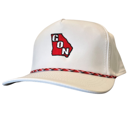 GON Rope Hat - White/Red and Black